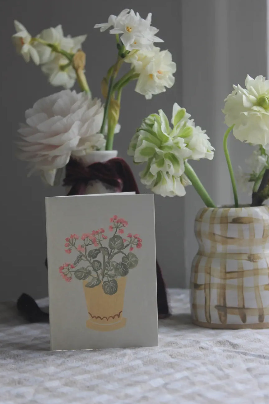 Geranium Mini Card - THE BRISTOL ARTISAN