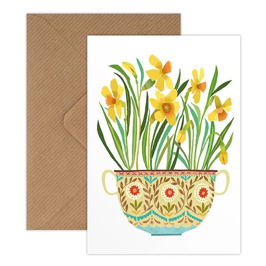 Daffodil Pot Card - THE BRISTOL ARTISAN
