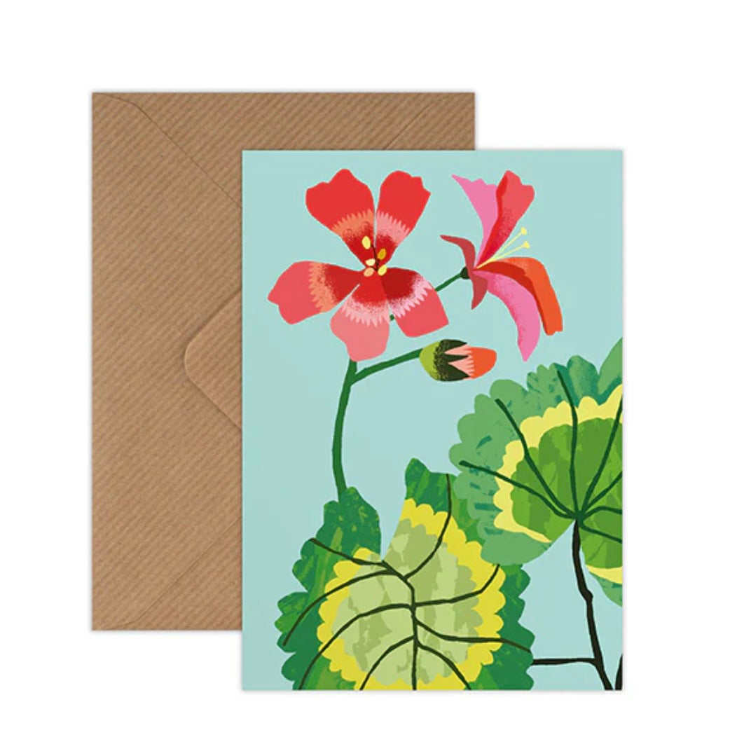 Geranium Mini Cards - Pack of 8 - THE BRISTOL ARTISAN