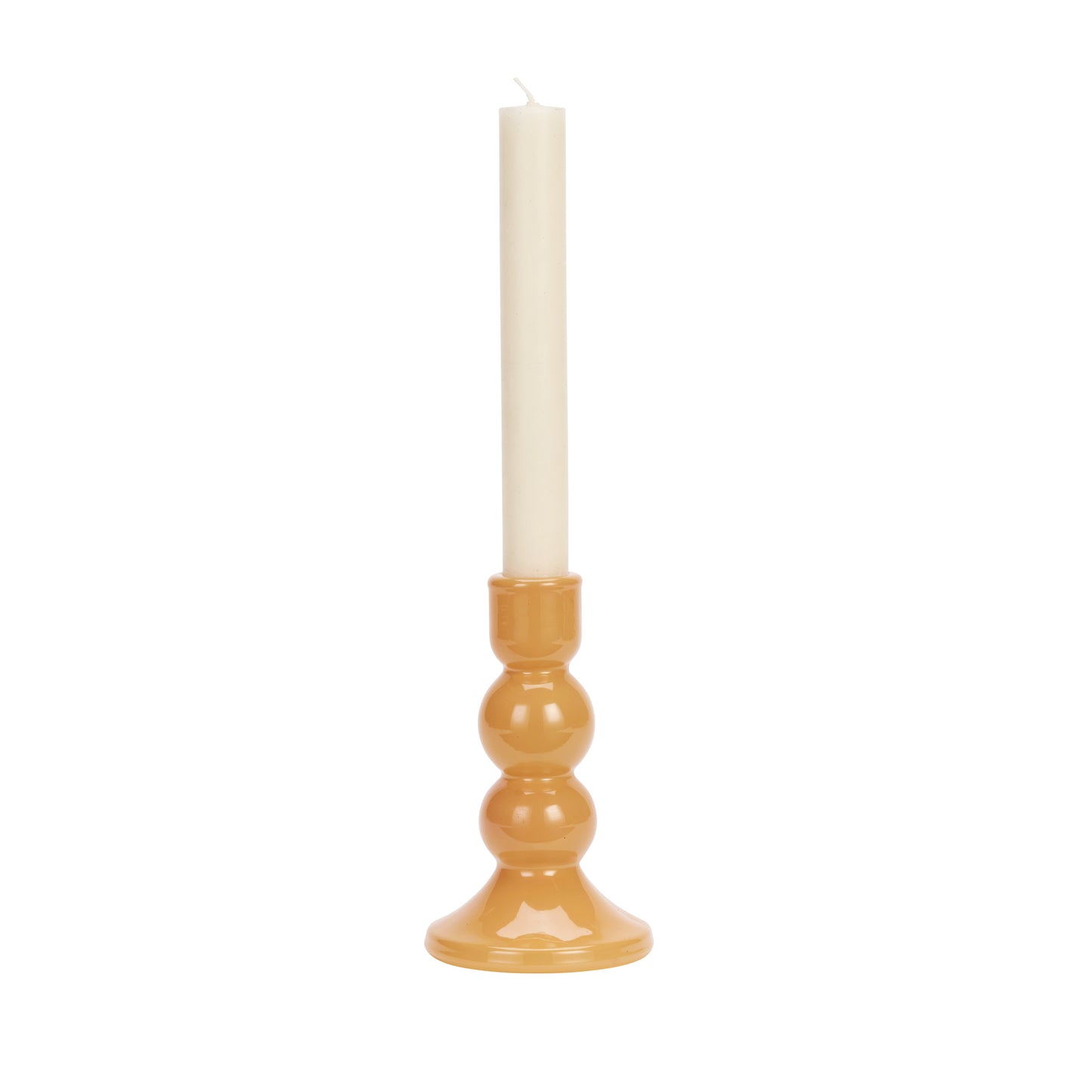 Glass Candleholder, Pumpkin - THE BRISTOL ARTISAN