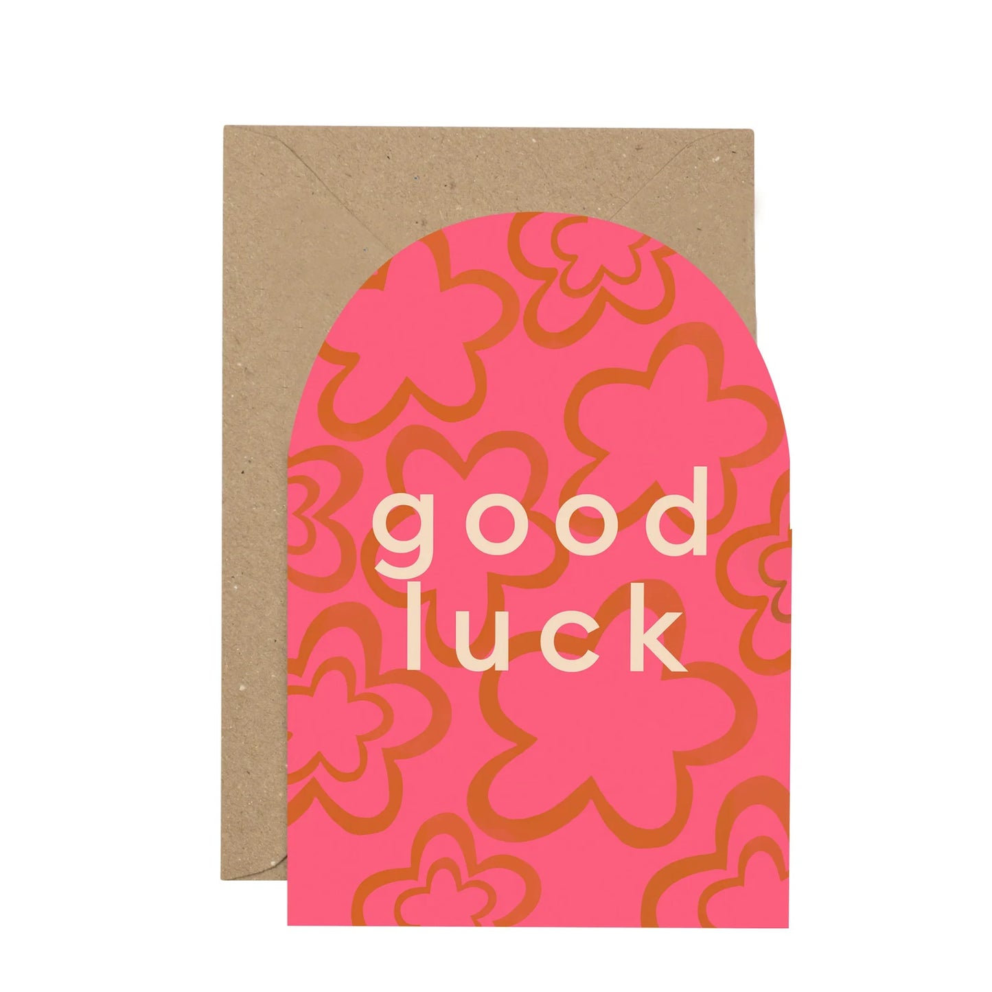 'Good Luck' Curved Greetings Card - THE BRISTOL ARTISAN