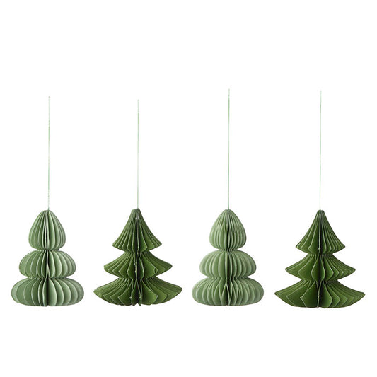 Honeycomb Hanging Christmas Trees, Forest & Pine Green - THE BRISTOL ARTISAN
