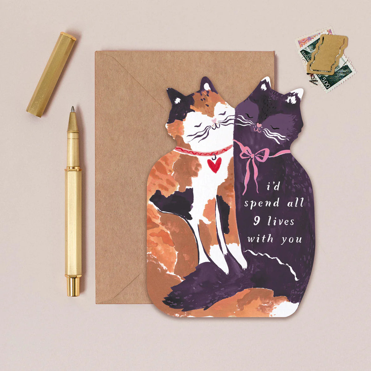 Nine Lives Cat Card - THE BRISTOL ARTISAN