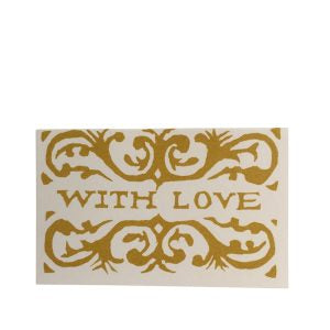 Mustard Arabesque With Love Gift Cards - Pack of 6 - THE BRISTOL ARTISAN