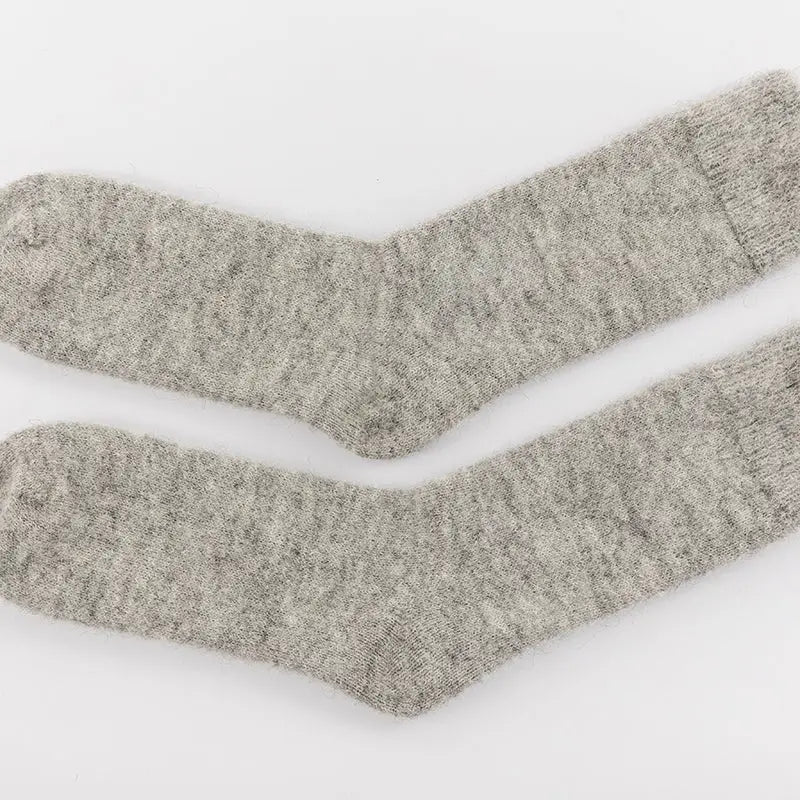Ultra Soft Alpaca Smooth Bed Socks - Undyed Grey - THE BRISTOL ARTISAN