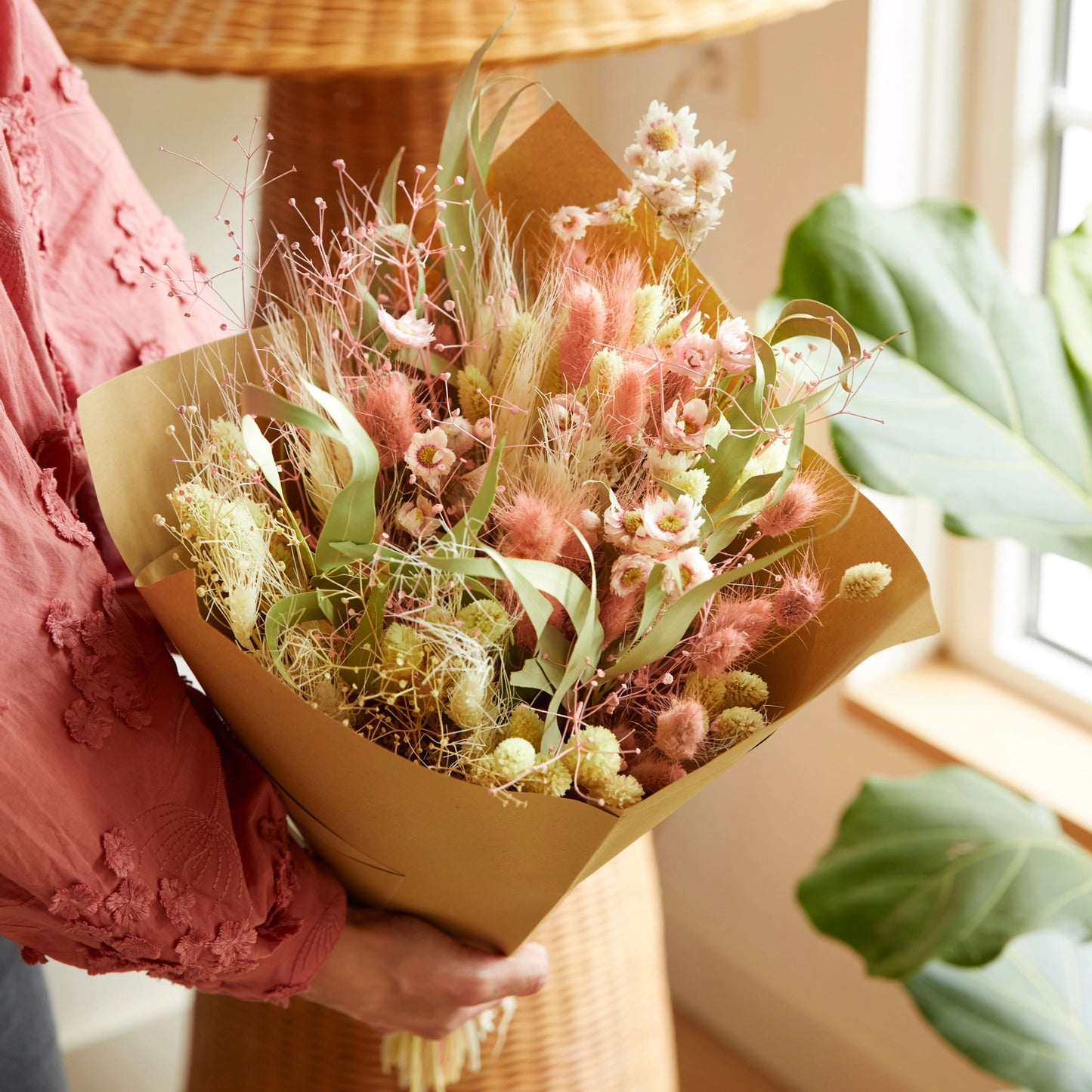 Mother’s Day Dried Flower Bouquet - Blush