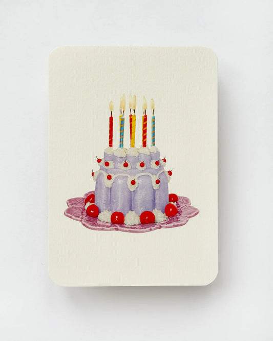 Lavender Cream Blancmange Card - THE BRISTOL ARTISAN