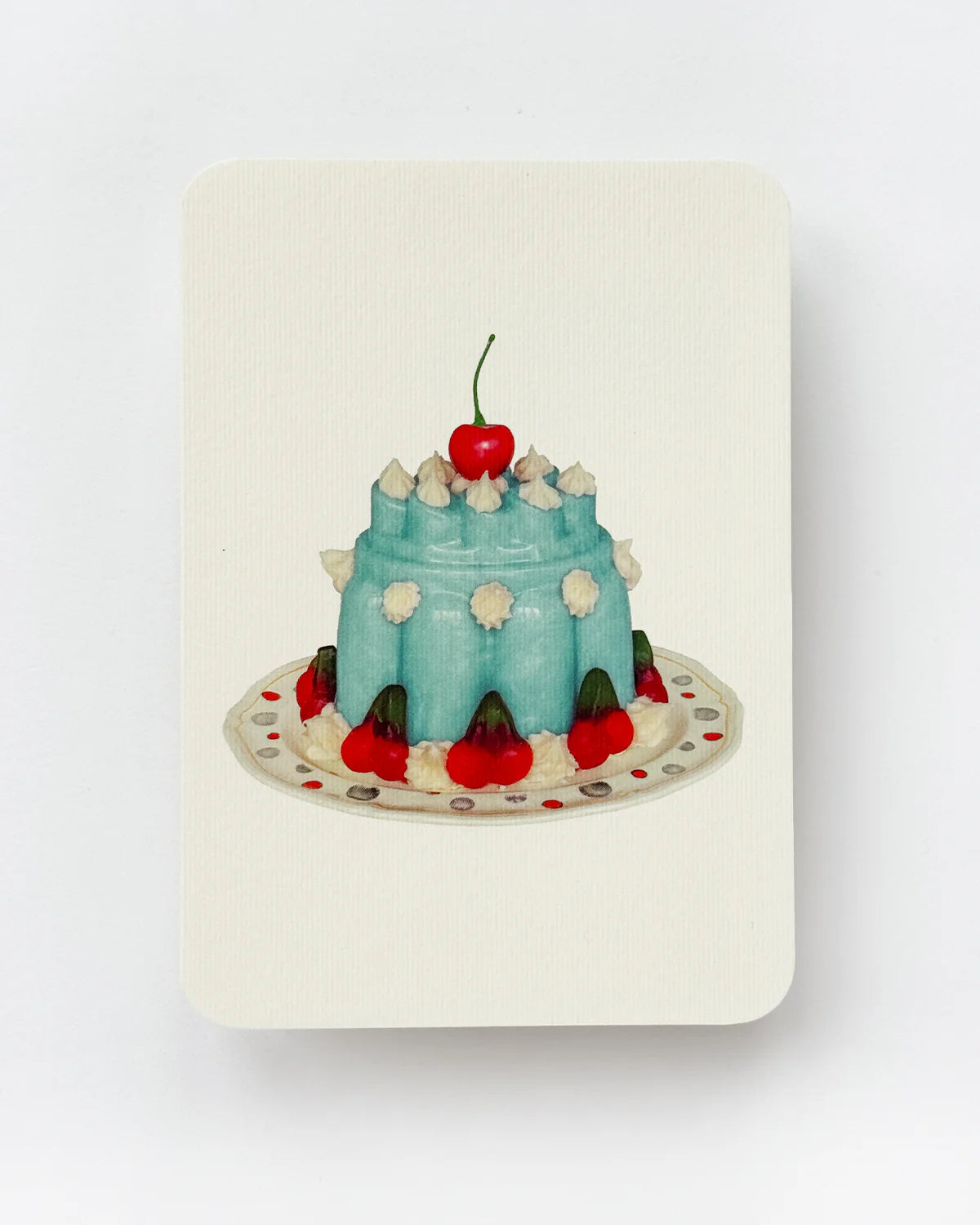 Violet Petal Cream Blancmange Card - THE BRISTOL ARTISAN
