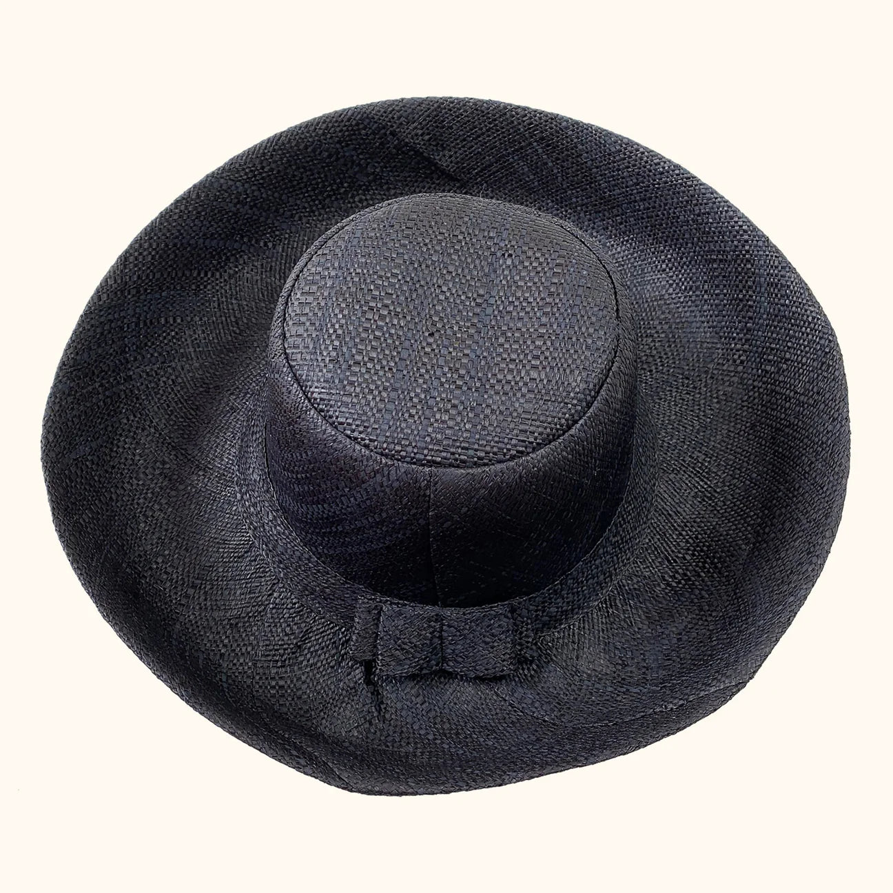 Large Raffia Summer Hat - Black