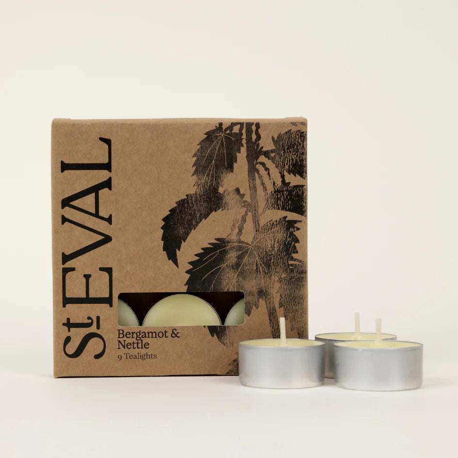 Bergamot & Nettle tealights - box of 9 - THE BRISTOL ARTISAN