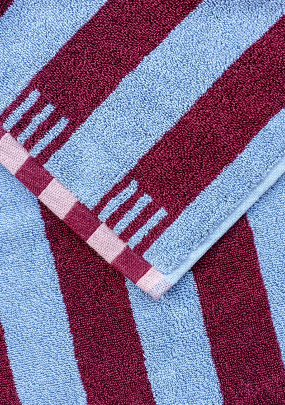 Terry Cotton Towel in Blue Stripe - THE BRISTOL ARTISAN