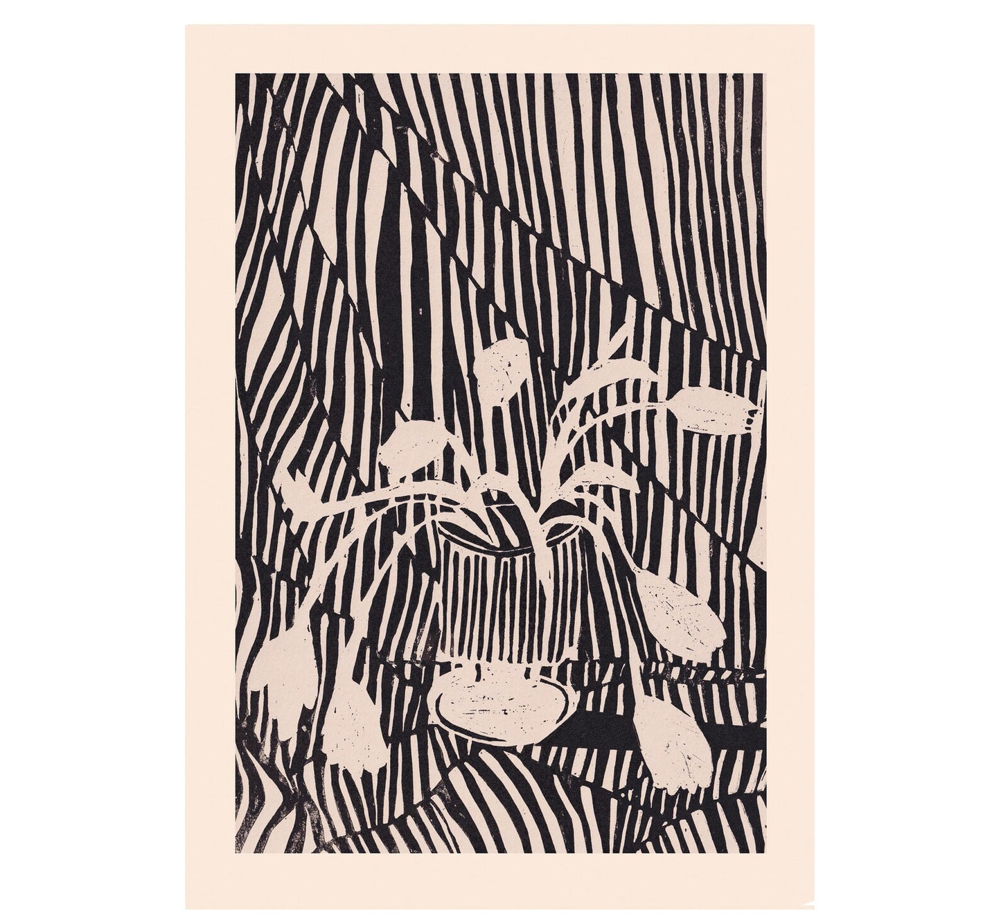 Tulips and Stripes A3 Print - THE BRISTOL ARTISAN