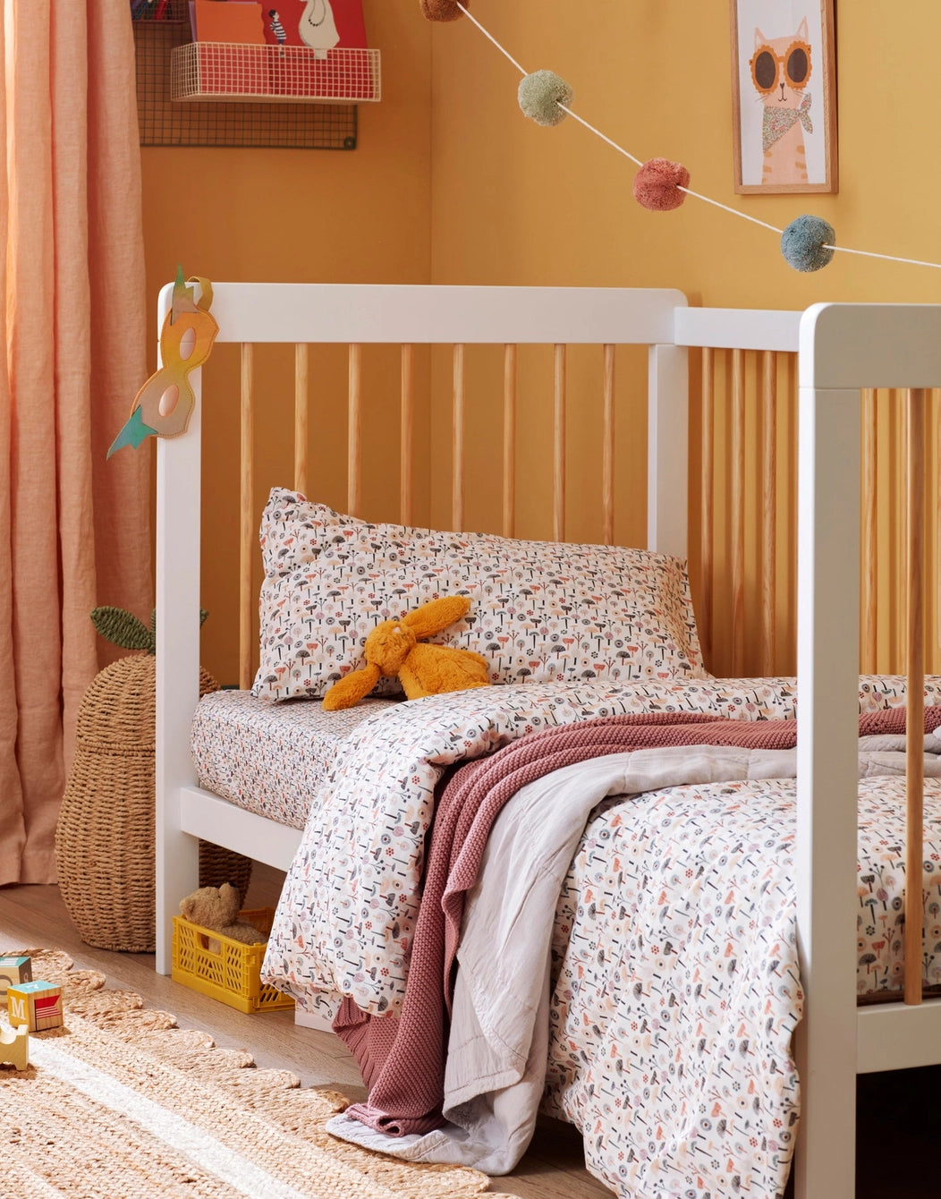 Cat Nursery Art A3 - Made with Liberty Fabric - THE BRISTOL ARTISAN