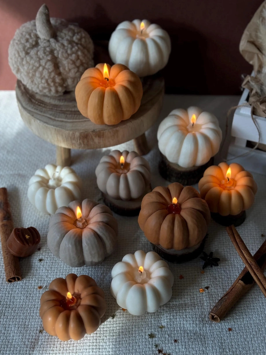 Pumpkin Spice Scented Orange Soy Wax Candle