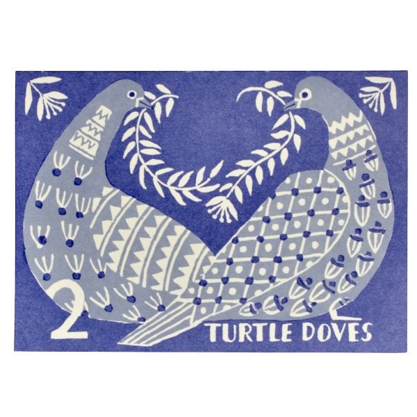 Pack of Ten Christmas Cards - Two Turtle Doves