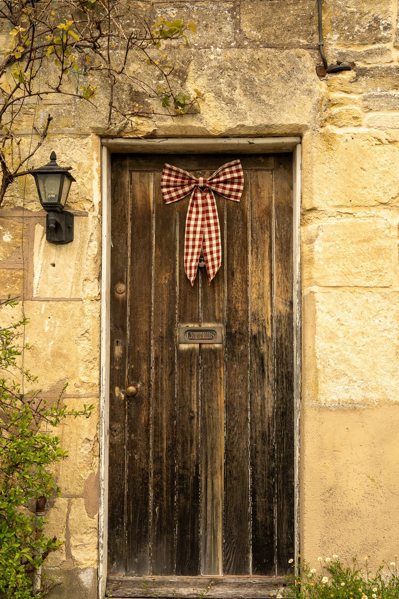 Large Gingham Fabric Bow Christmas Decoration - Winter Berry - THE BRISTOL ARTISAN