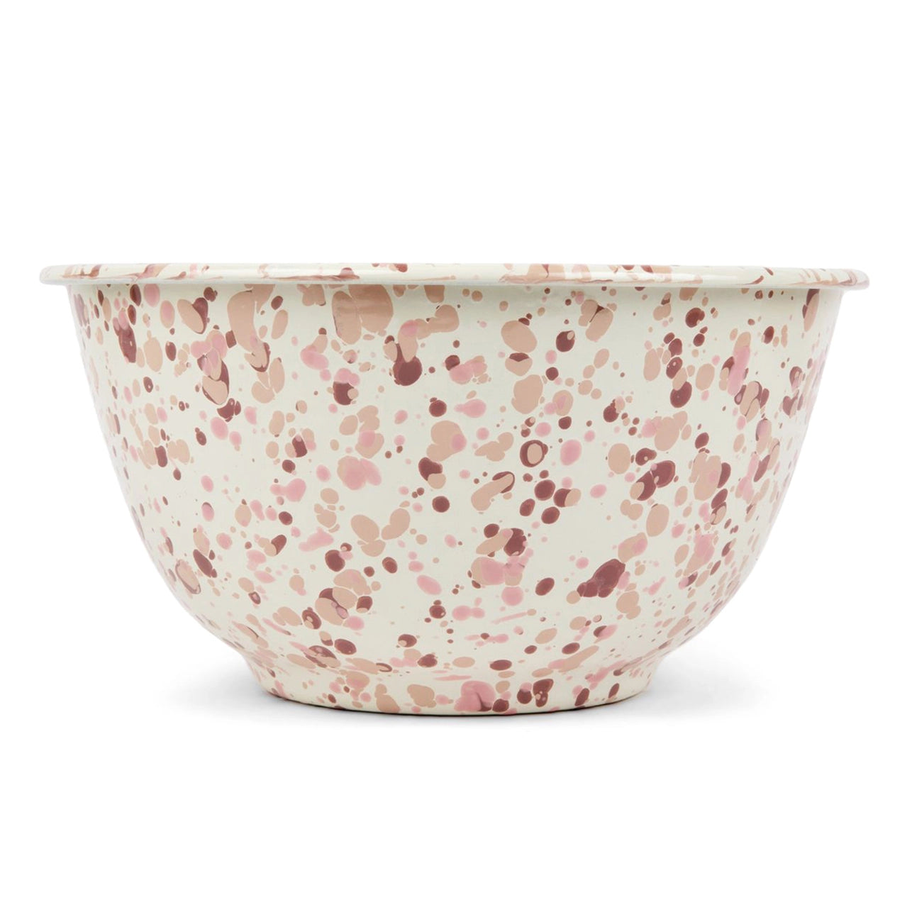 Pink Splatter Enamel Salad Bowl - THE BRISTOL ARTISAN