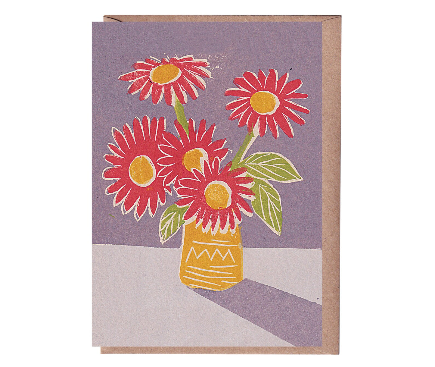 Red Flowers Card - THE BRISTOL ARTISAN