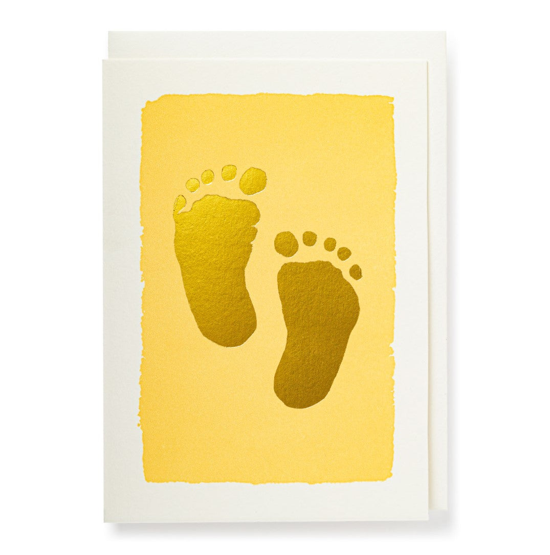 'Gold toes' new baby card - THE BRISTOL ARTISAN