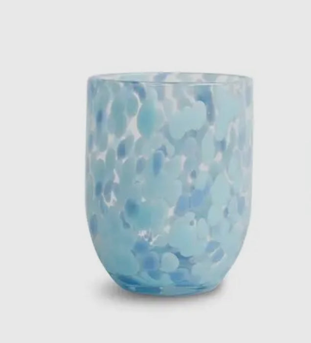 Speckled Glass Tumbler - Blue - THE BRISTOL ARTISAN