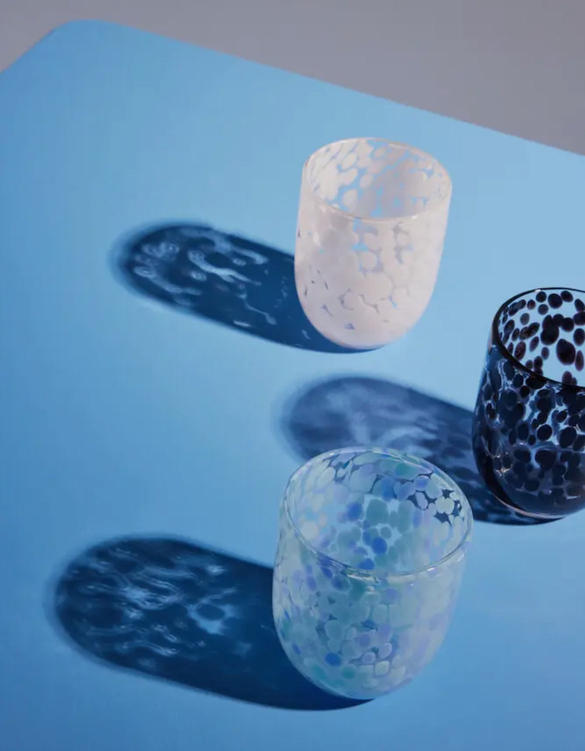 Speckled Glass Tumbler - Blue - THE BRISTOL ARTISAN