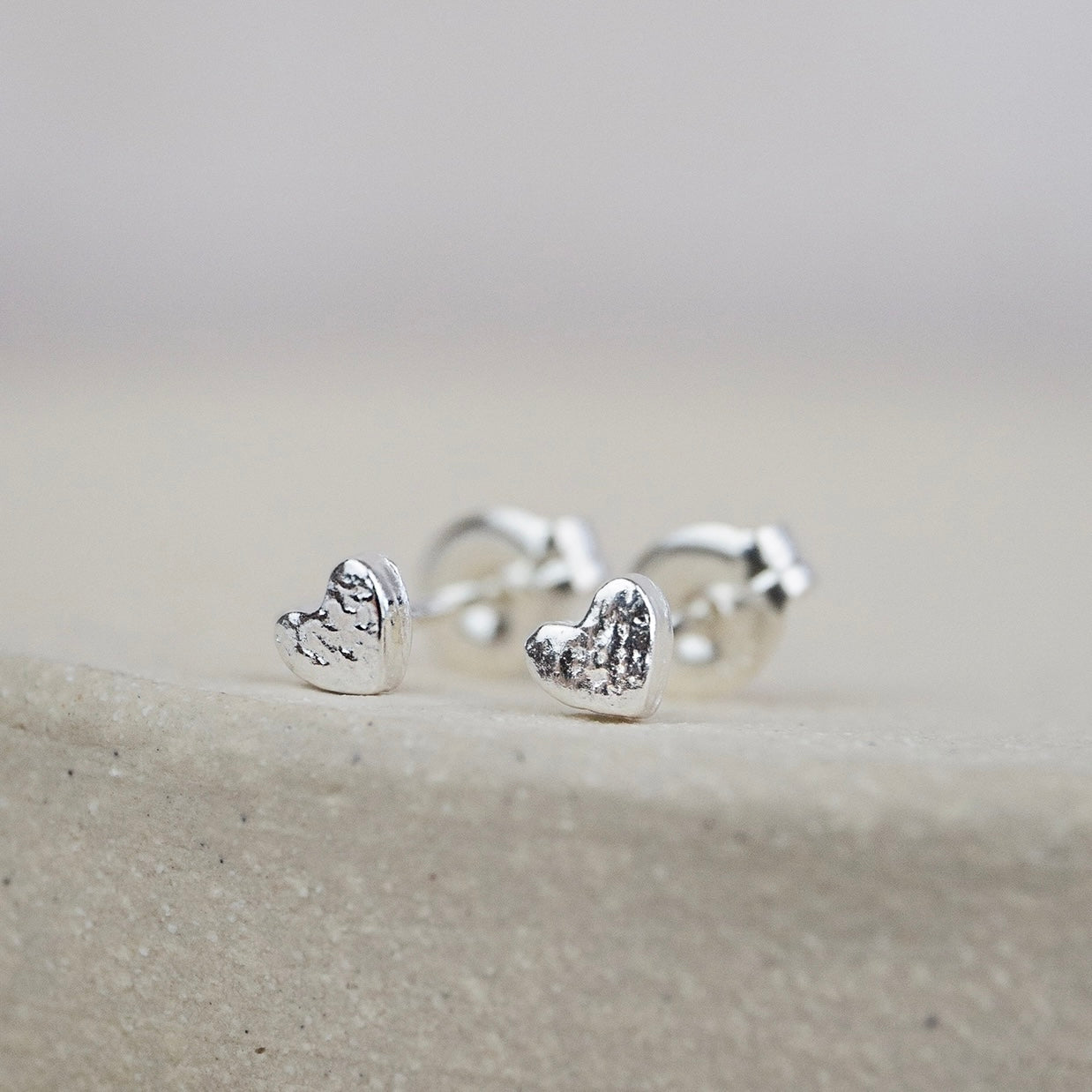 Sterling Silver Mini Studs Hearts - THE BRISTOL ARTISAN