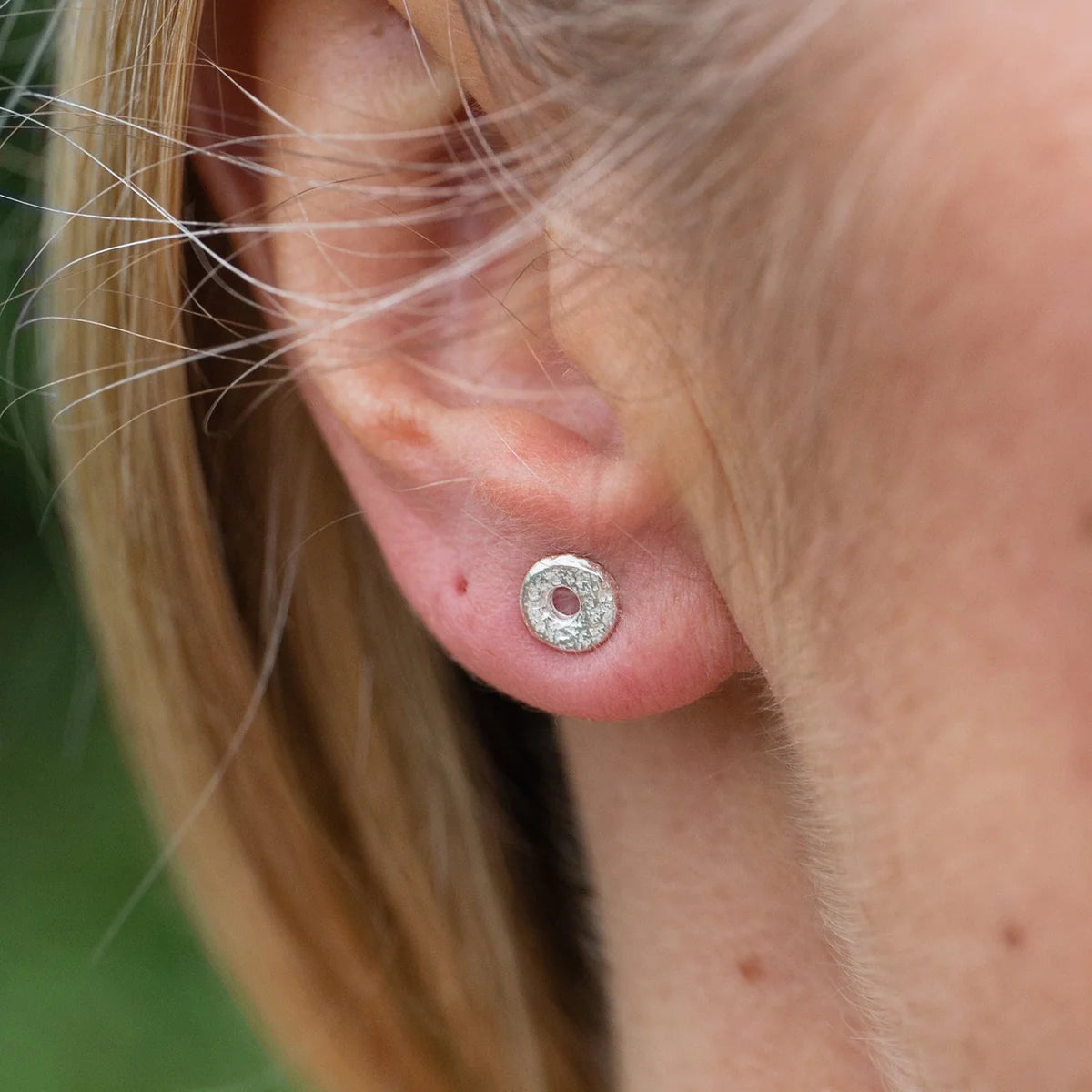 Sterling Silver Mini Studs Hugs and Kisses - THE BRISTOL ARTISAN