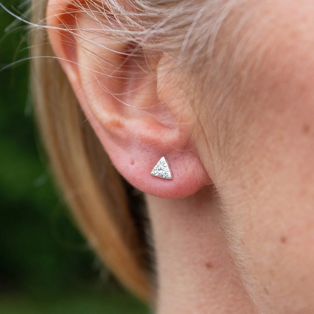 Sterling Silver Mini Studs Triangle - THE BRISTOL ARTISAN