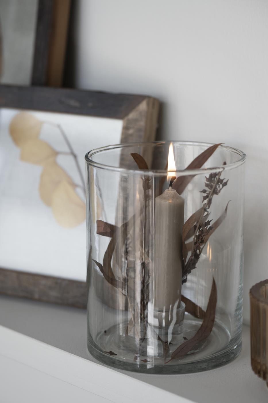 Clear Glass Decorative Candle Holder - THE BRISTOL ARTISAN