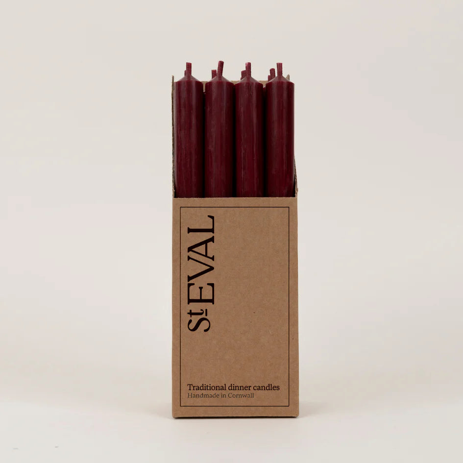 Dinner candle - Bergundy - THE BRISTOL ARTISAN