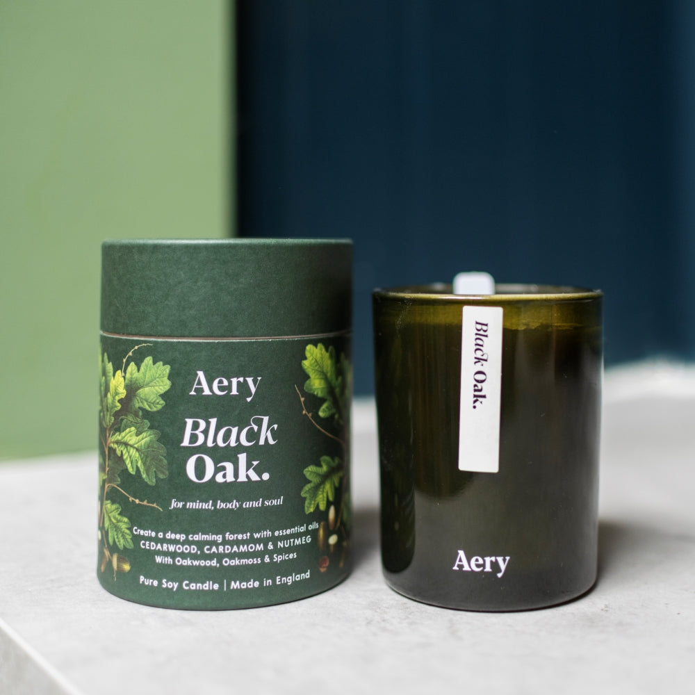 Black Oak Scented Plant Based Wax Candle - Bergamot, Cardamom and Nutmeg - THE BRISTOL ARTISAN