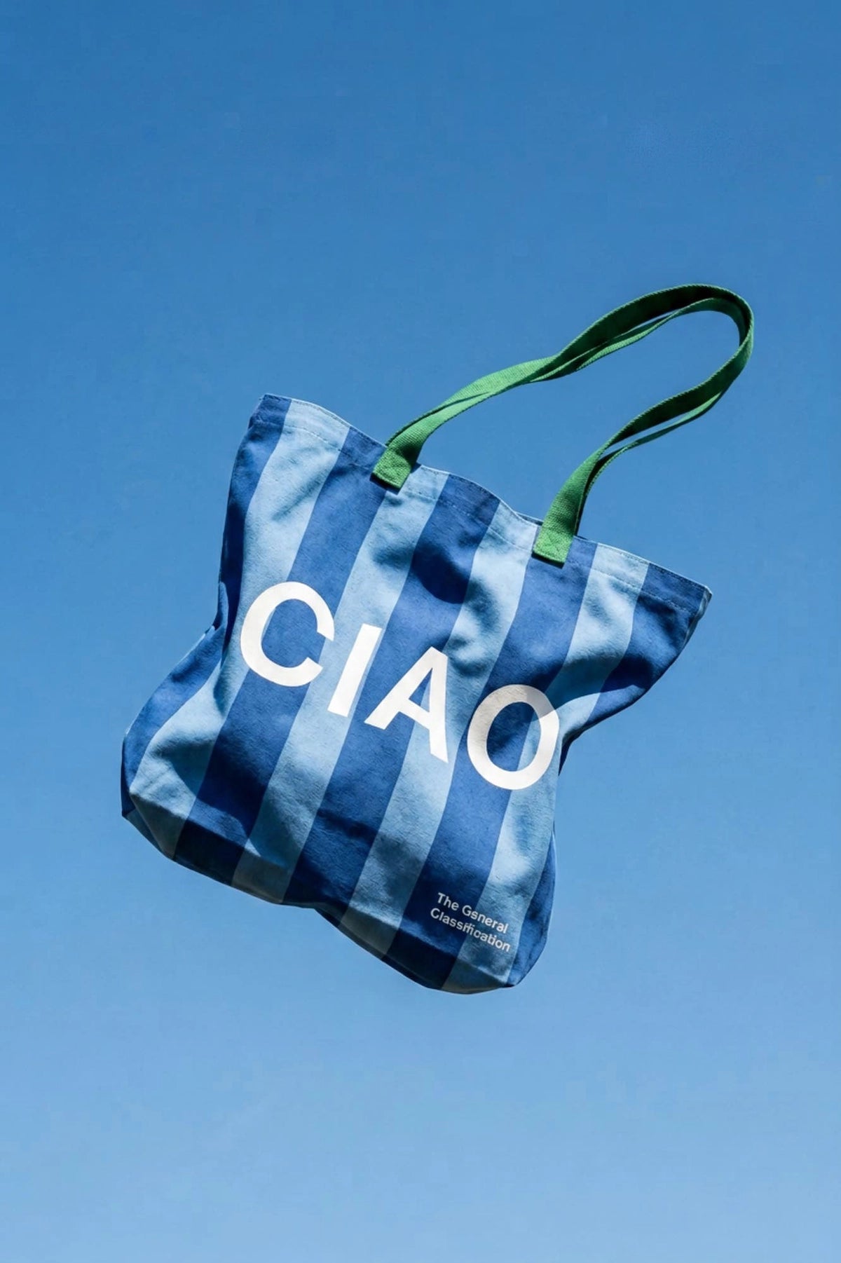Ciao Stripe Tote Bag Blue & Navy - THE BRISTOL ARTISAN