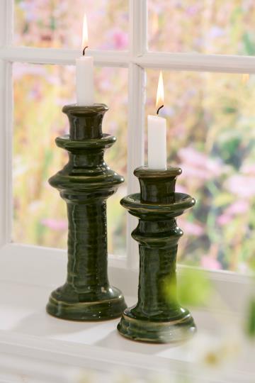 Fez Green Ceramic Candleholder - THE BRISTOL ARTISAN