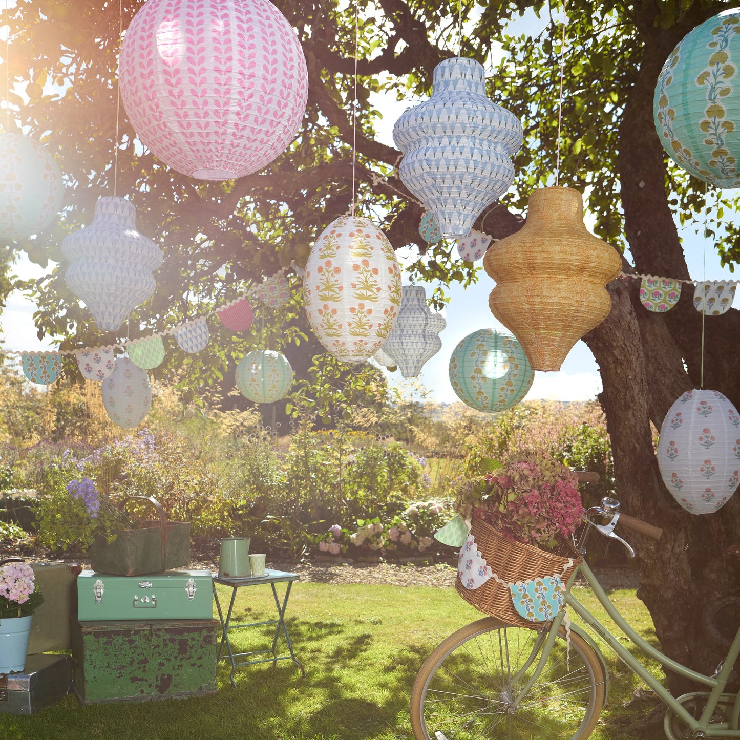 Molly Mahon Set of Three Paper Lantern decorations - THE BRISTOL ARTISAN