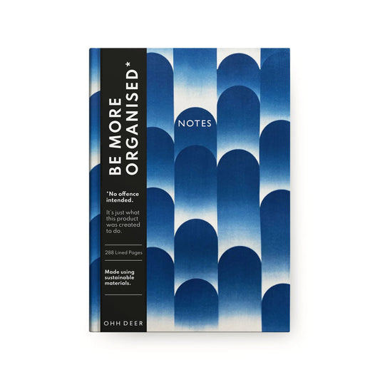 Abstract Blue A5 Linen Notebook - THE BRISTOL ARTISAN