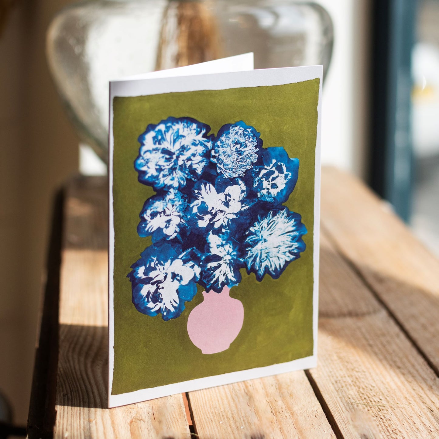Dahlia Series Vase Four - Greeting Card - The Bristol Artisan Handmade Sustainable Gifts and Homewares.