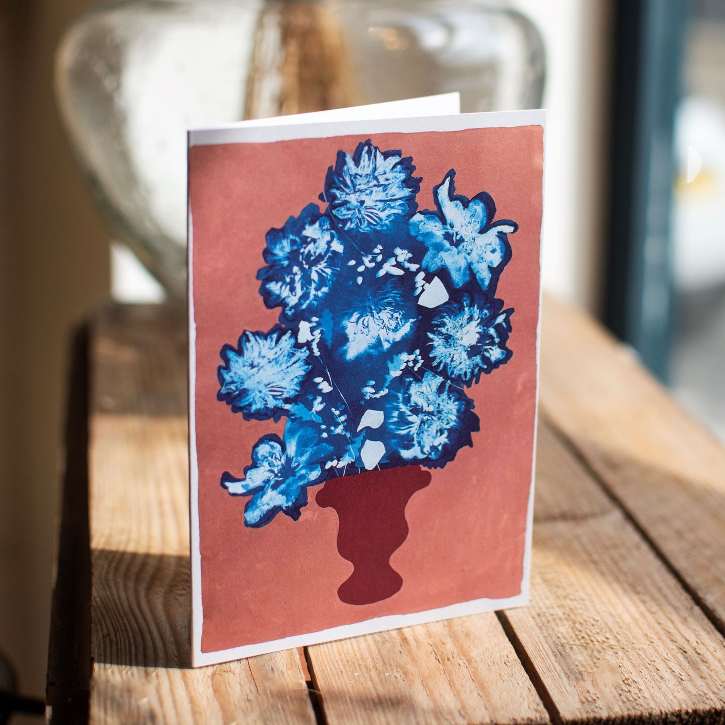 Roses Series Vase Four - Greeting Card - The Bristol Artisan Handmade Sustainable Gifts and Homewares.