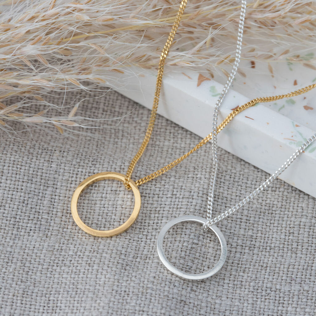 Small circle necklace Silver - THE BRISTOL ARTISAN
