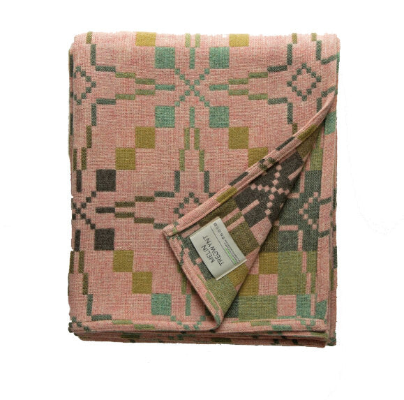 Melin Tregwynt Vintage Star throw in blossom - THE BRISTOL ARTISAN