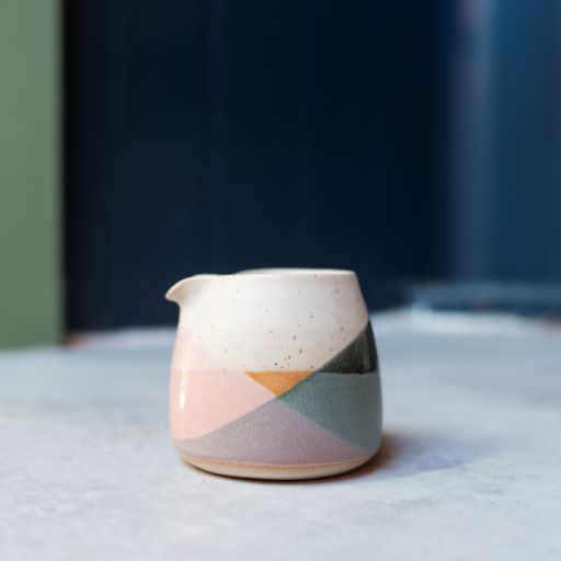 Bristol Trio Glaze Jug - jade and pink - The Bristol Artisan Handmade Sustainable Gifts and Homewares.