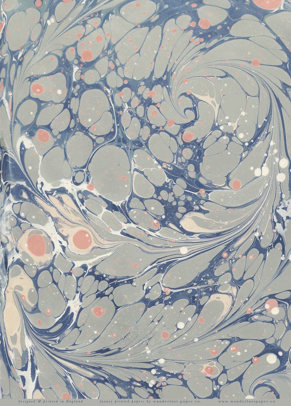 Gift Wrap - Blue marble - THE BRISTOL ARTISAN