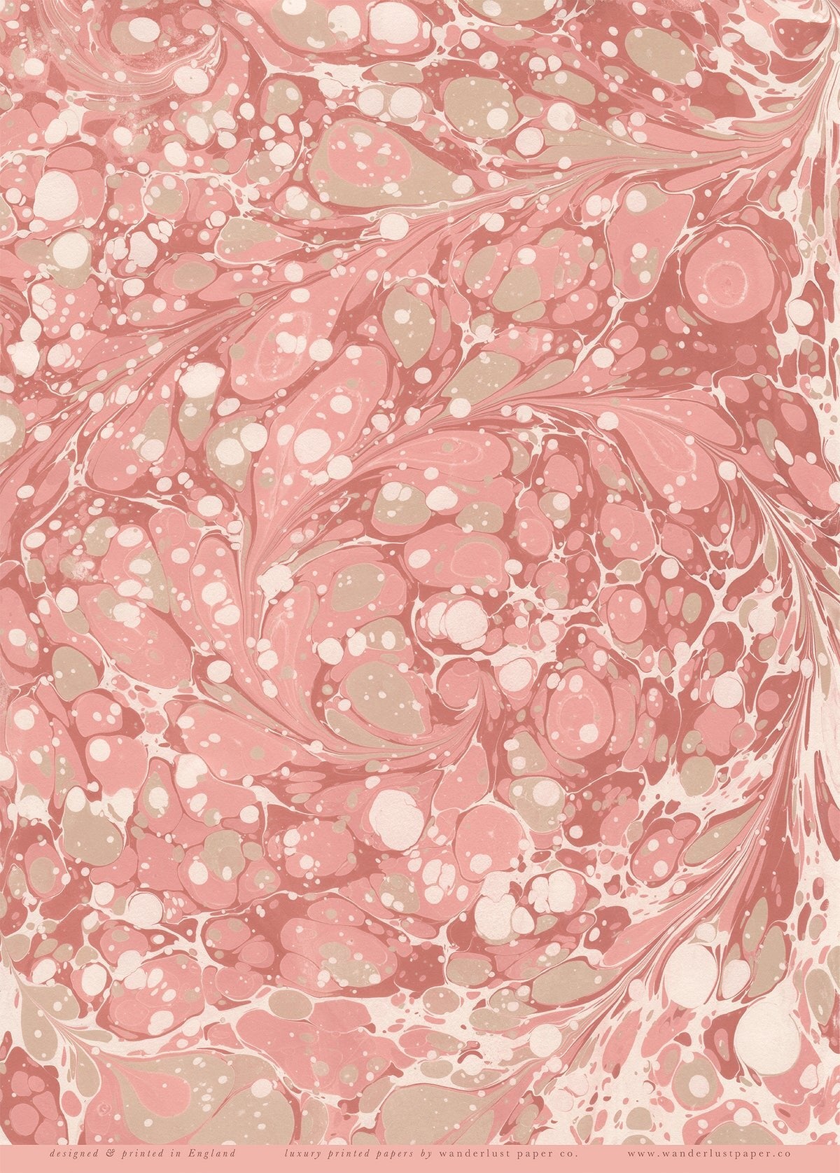 Gift Wrap - Pink marble - THE BRISTOL ARTISAN