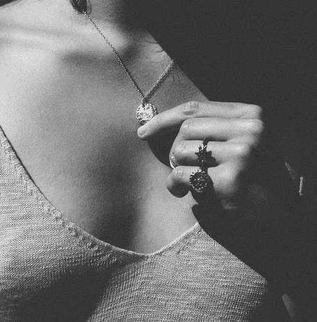 REYA Sun Face Reversible Small Coin Necklace Silver - The Bristol Artisan Handmade Sustainable Gifts and Homewares.