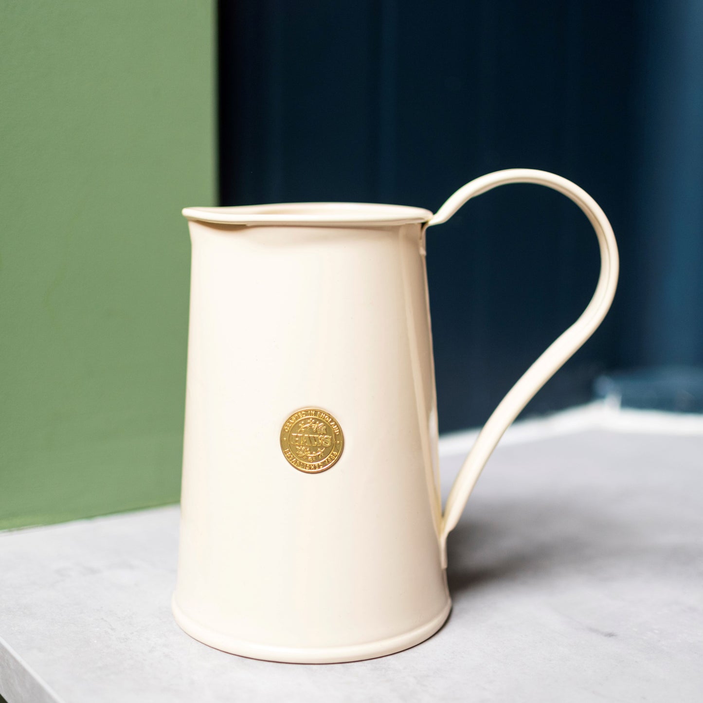 Haws Metal jug - Cream - 3 Pint - The Bristol Artisan Handmade Sustainable Gifts and Homewares.