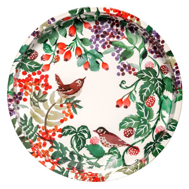Hedgerow Round Tin Tray - The Bristol Artisan Handmade Sustainable Gifts and Homewares.