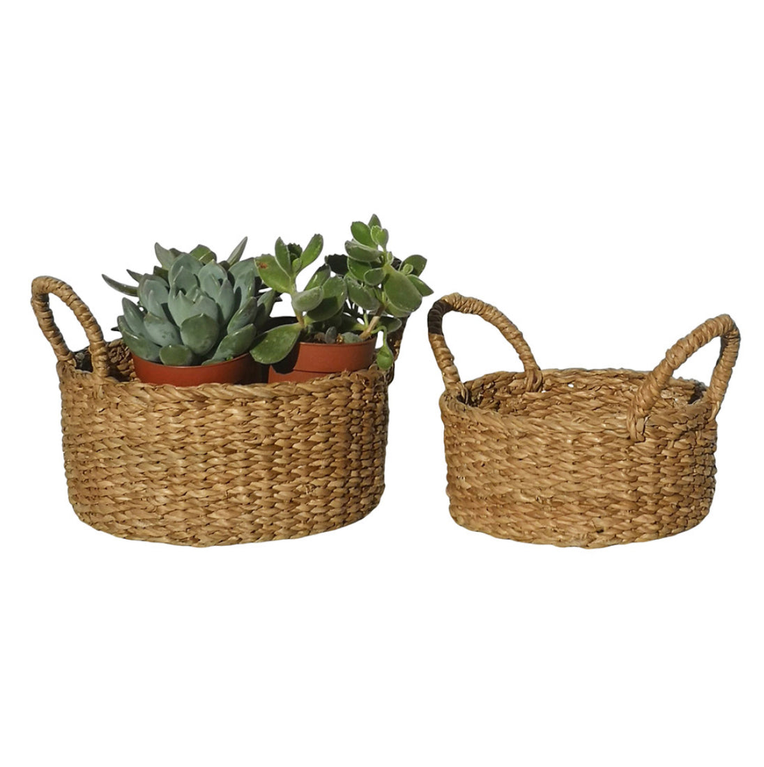 Set of two round basket with handles - THE BRISTOL ARTISAN