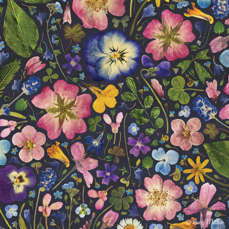 Pressed flower print - A3 - Ink - THE BRISTOL ARTISAN