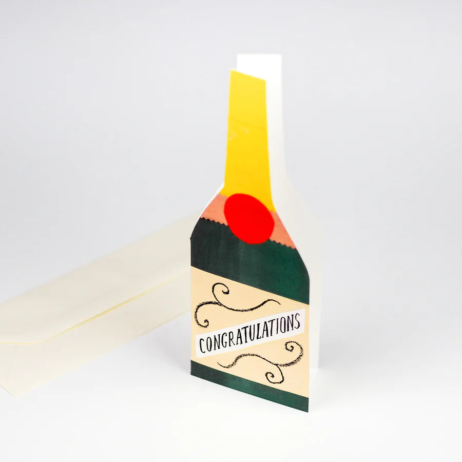 ‘Congratulations’ Champagne Card - THE BRISTOL ARTISAN