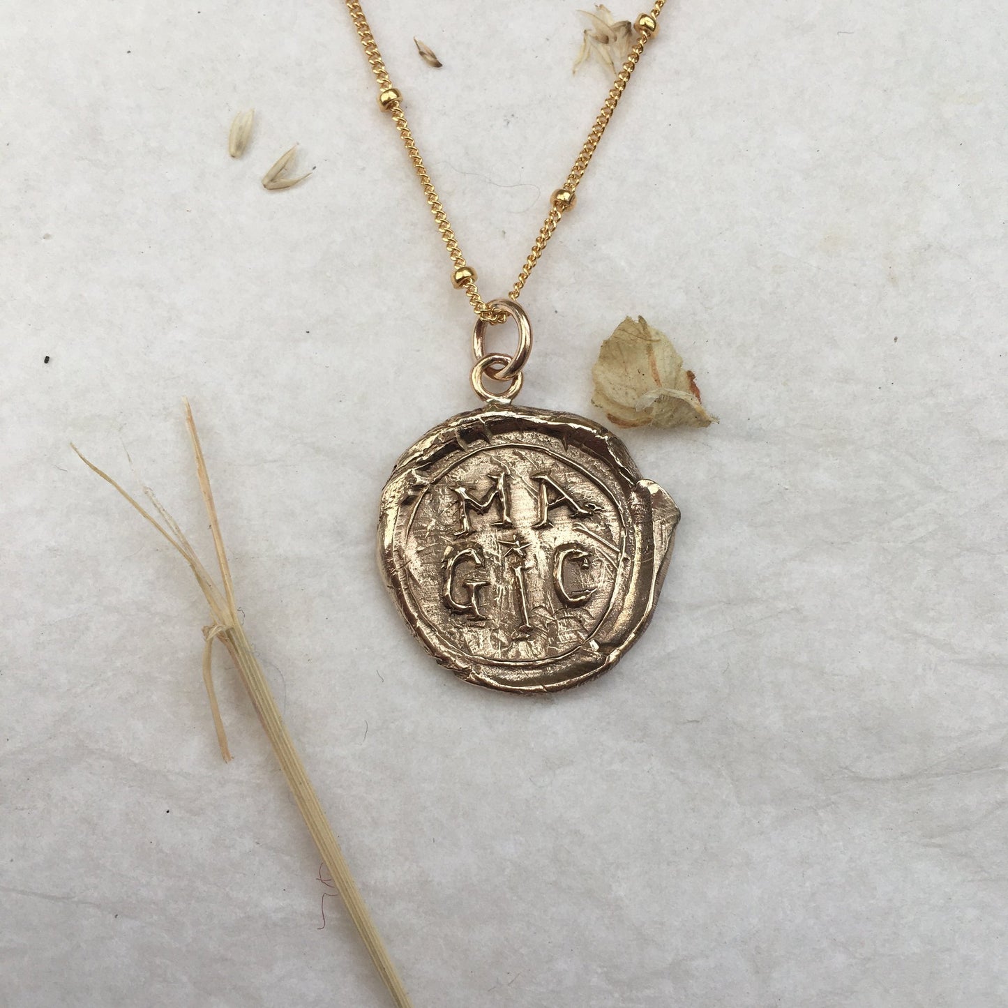MAGIC Coin Necklace Bronze - The Bristol Artisan Handmade Sustainable Gifts and Homewares.