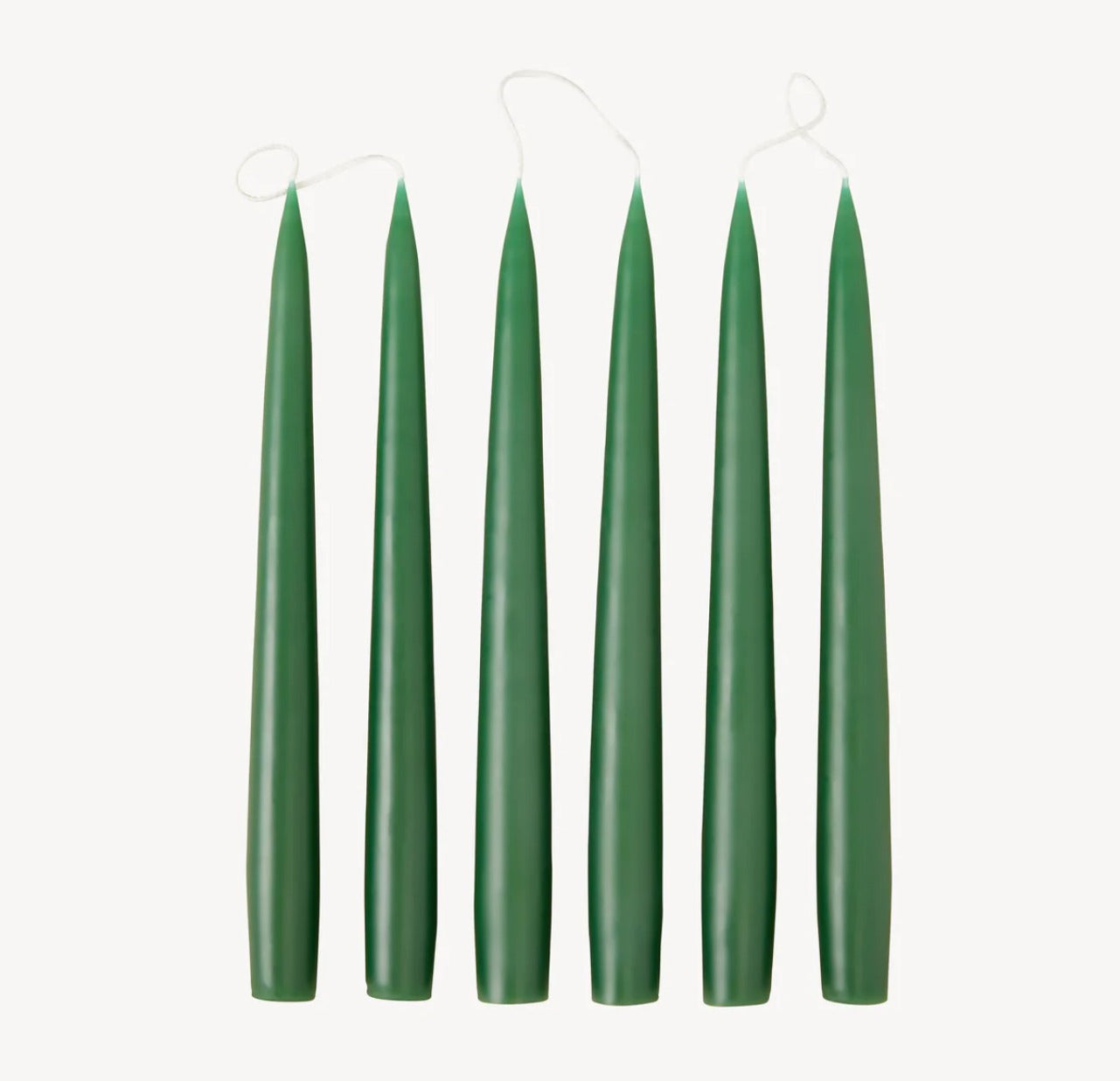 Pine Green taper candles pair THE BRISTOL ARTISAN